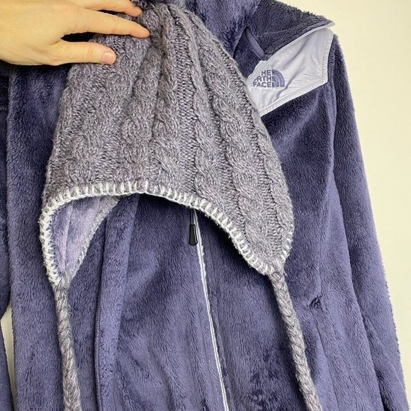 The North Face Women's Oso Hoodie Greystone Blue w/ Scarf & Hat Size M - Picture 15 of 16